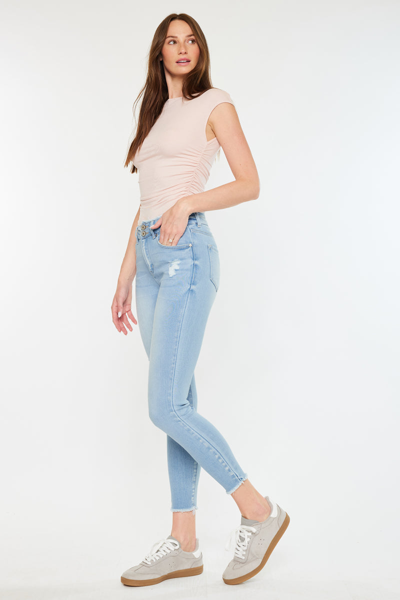 Danica High Rise Ankle Skinny Jeans - Official Kancan USA