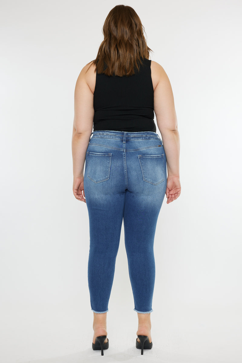 Valencia High Rise Ankle Skinny Jeans (Plus) - Official Kancan USA