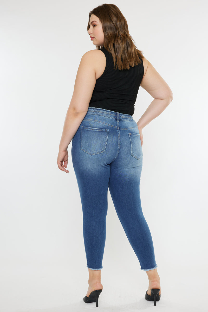 Valencia High Rise Ankle Skinny Jeans (Plus) - Official Kancan USA