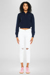 Electra White Mid Rise Ankle Skinny Jeans - Official Kancan USA