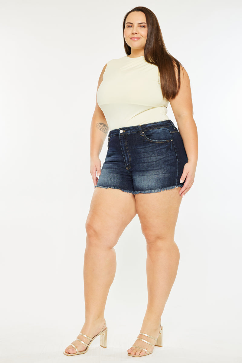 Ellie High Rise Shorts (Plus Size) - Official Kancan USA