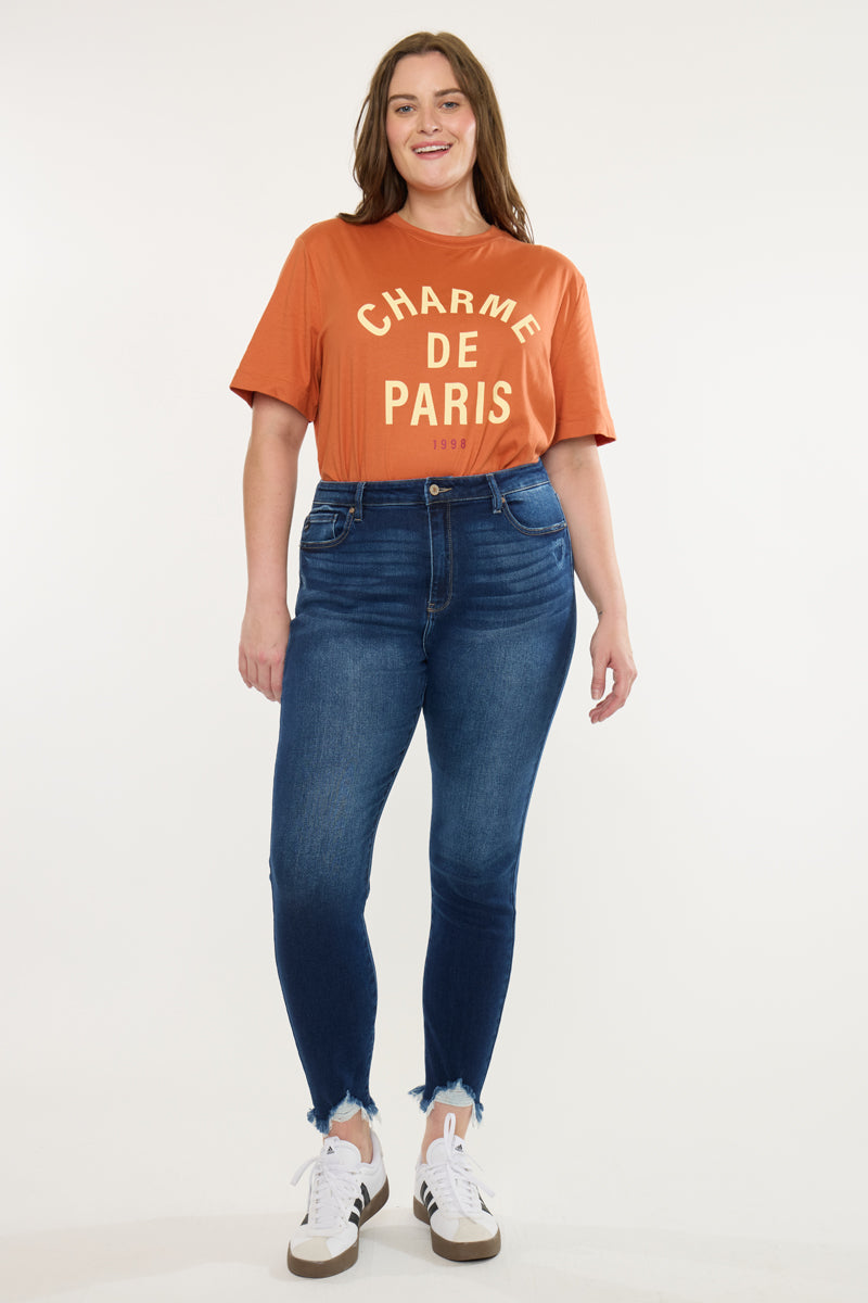 Lucero High Rise Ankle Skinny Jeans (Plus Size) - Official Kancan USA