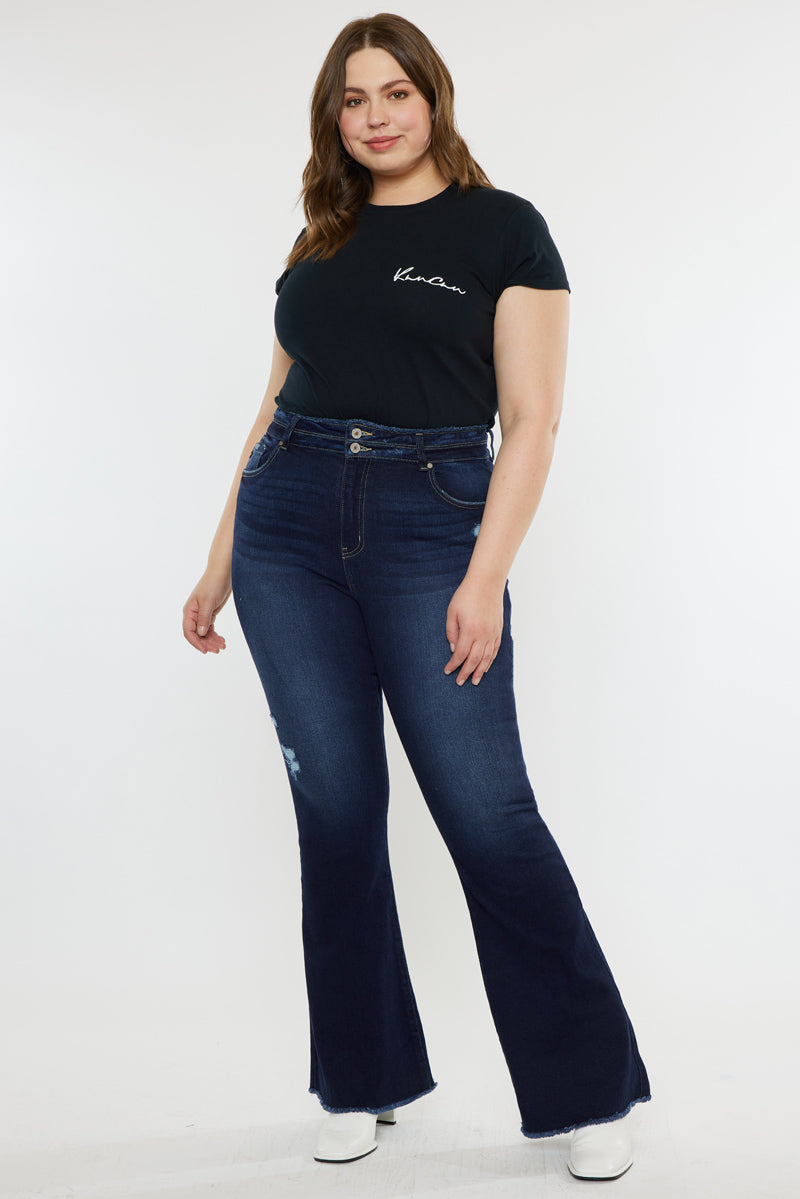 Gill High Rise Flare Jeans (Plus Size)