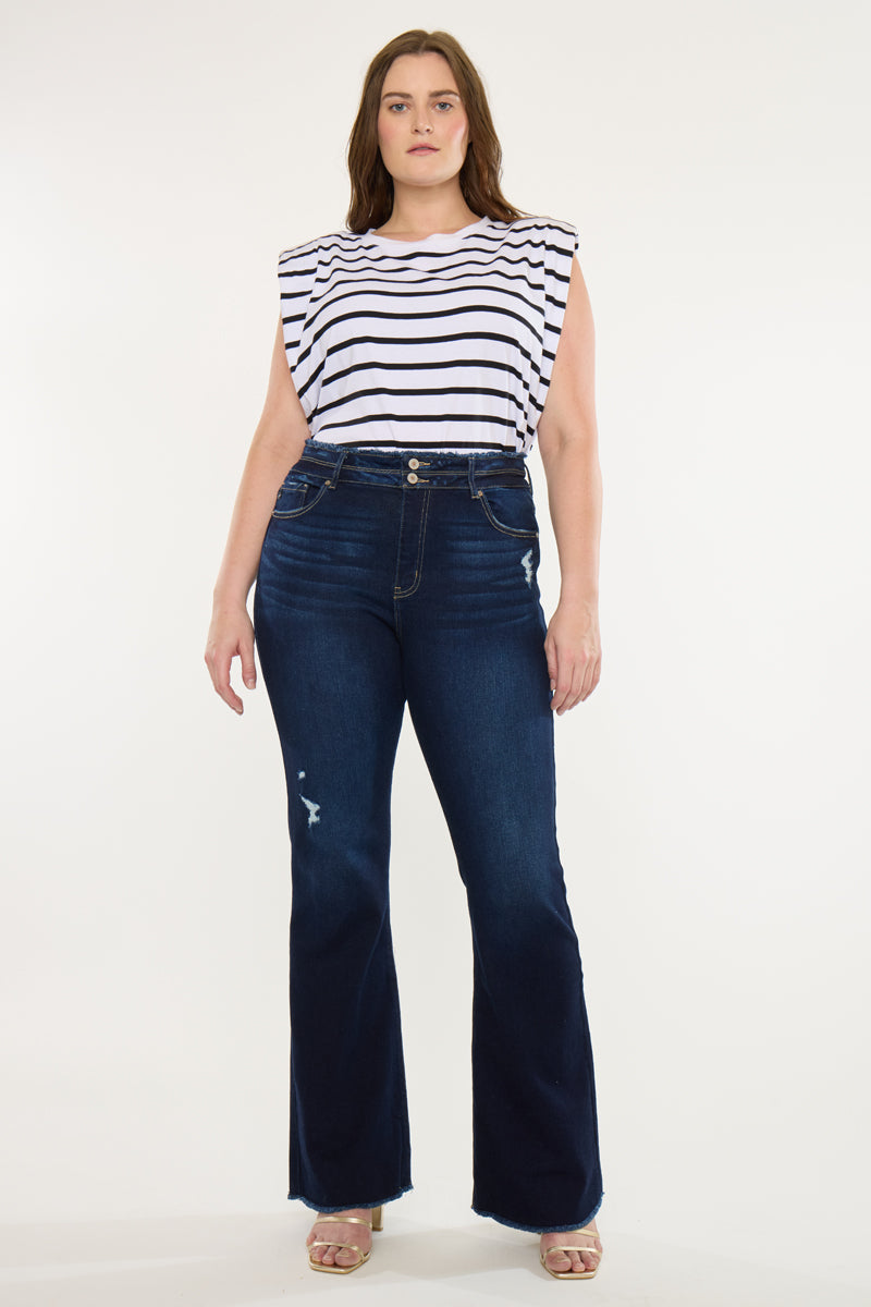 Gill High Rise Flare Jeans (Plus Size) - Official Kancan USA