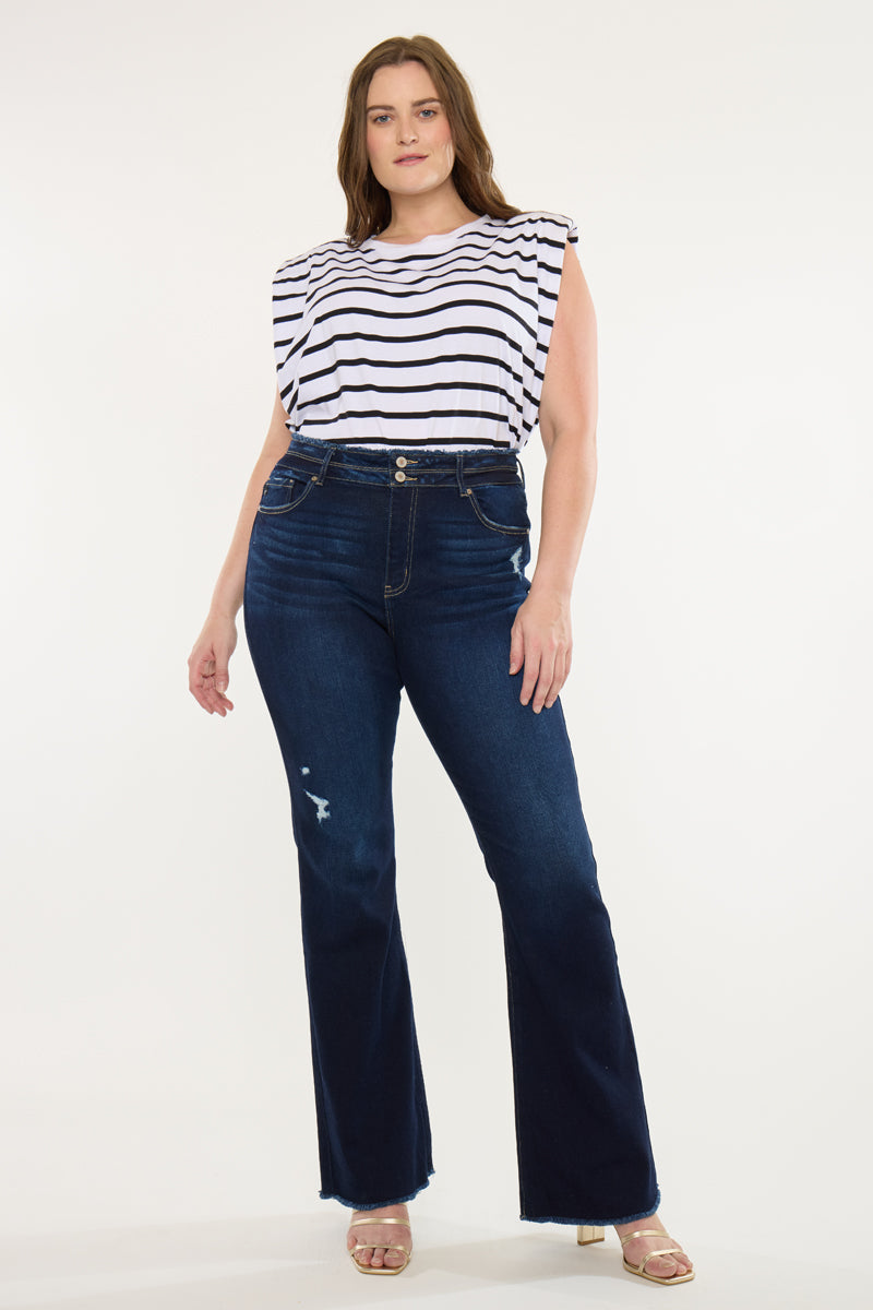 Gill High Rise Flare Jeans (Plus Size) - Official Kancan USA