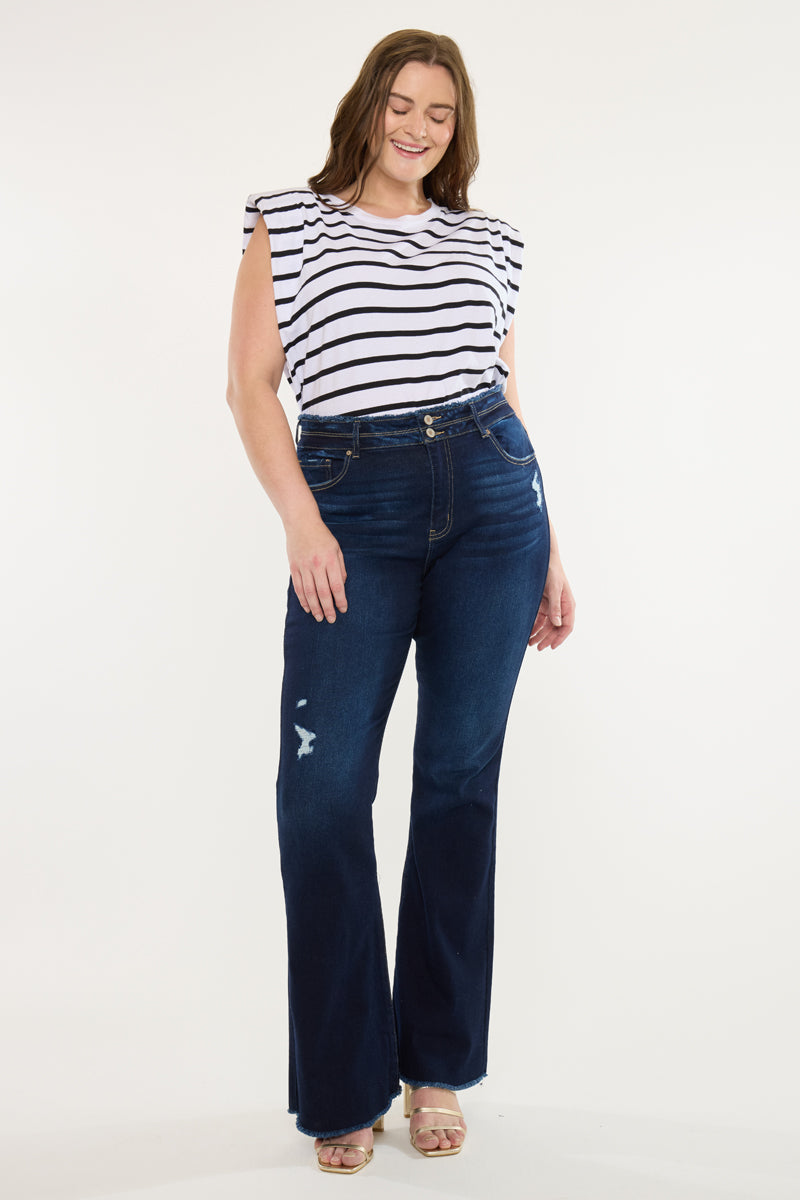 Gill High Rise Flare Jeans (Plus Size) - Official Kancan USA