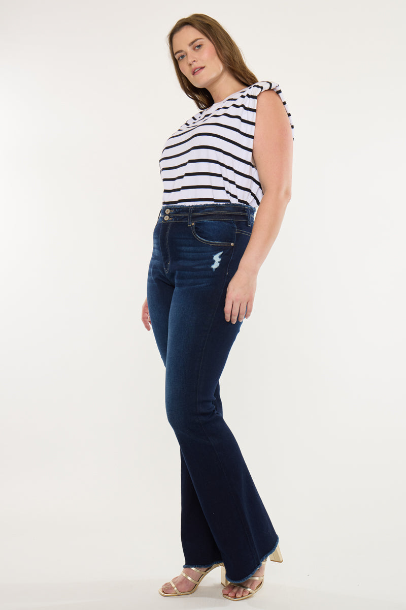 Gill High Rise Flare Jeans (Plus Size) - Official Kancan USA