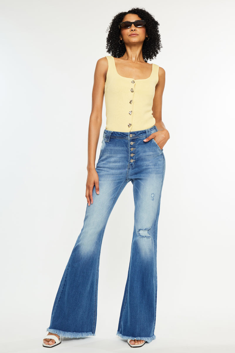 Sian High Rise Flare Jeans - Official Kancan USA