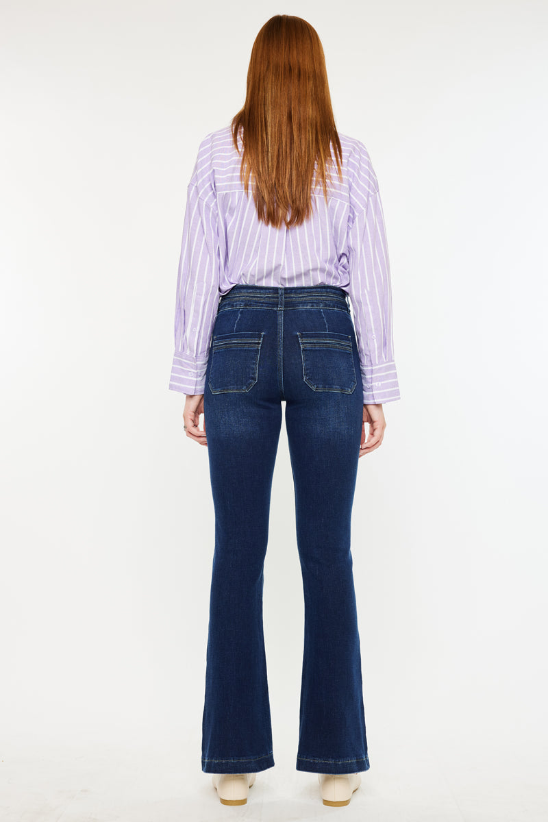 Caroline High Rise Flare Jeans - Official Kancan USA
