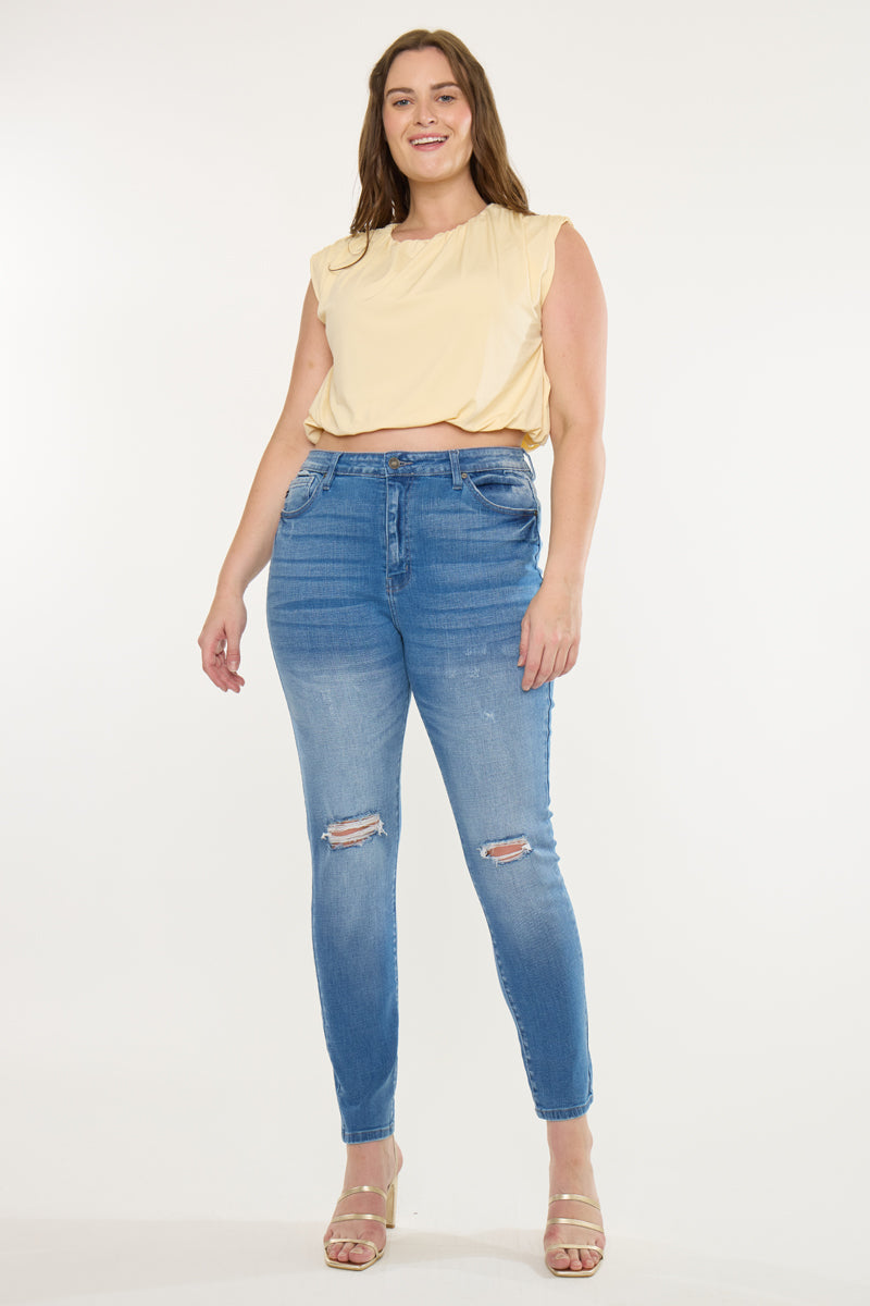 Hilarie High Rise Super Skinny Jeans (Plus Size) - Official Kancan USA