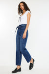 Kaas Ultra High Rise Belted Paperbag Straight Leg Jeans - Official Kancan USA