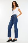 Kaas Ultra High Rise Belted Paperbag Straight Leg Jeans - Official Kancan USA