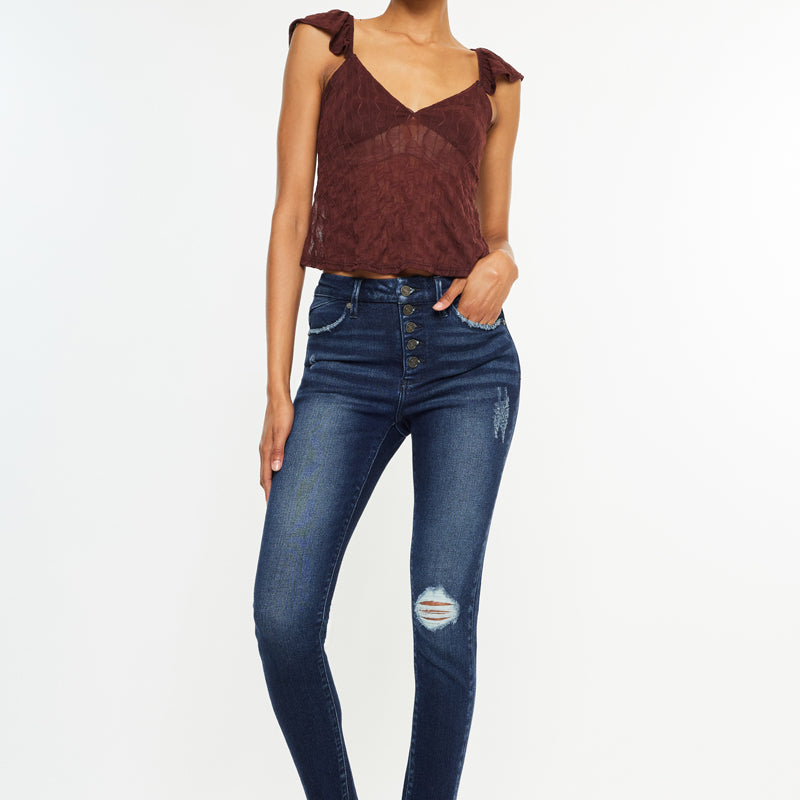 Donovan High Rise Super Skinny Jeans - Official Kancan USA