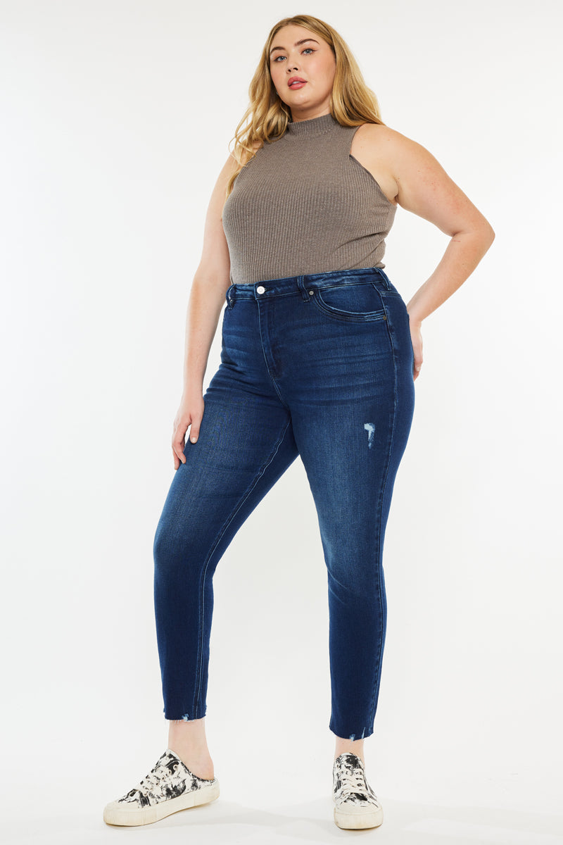 Karol High Rise Ankle Skinny Jeans ( Plus Size) - Official Kancan USA