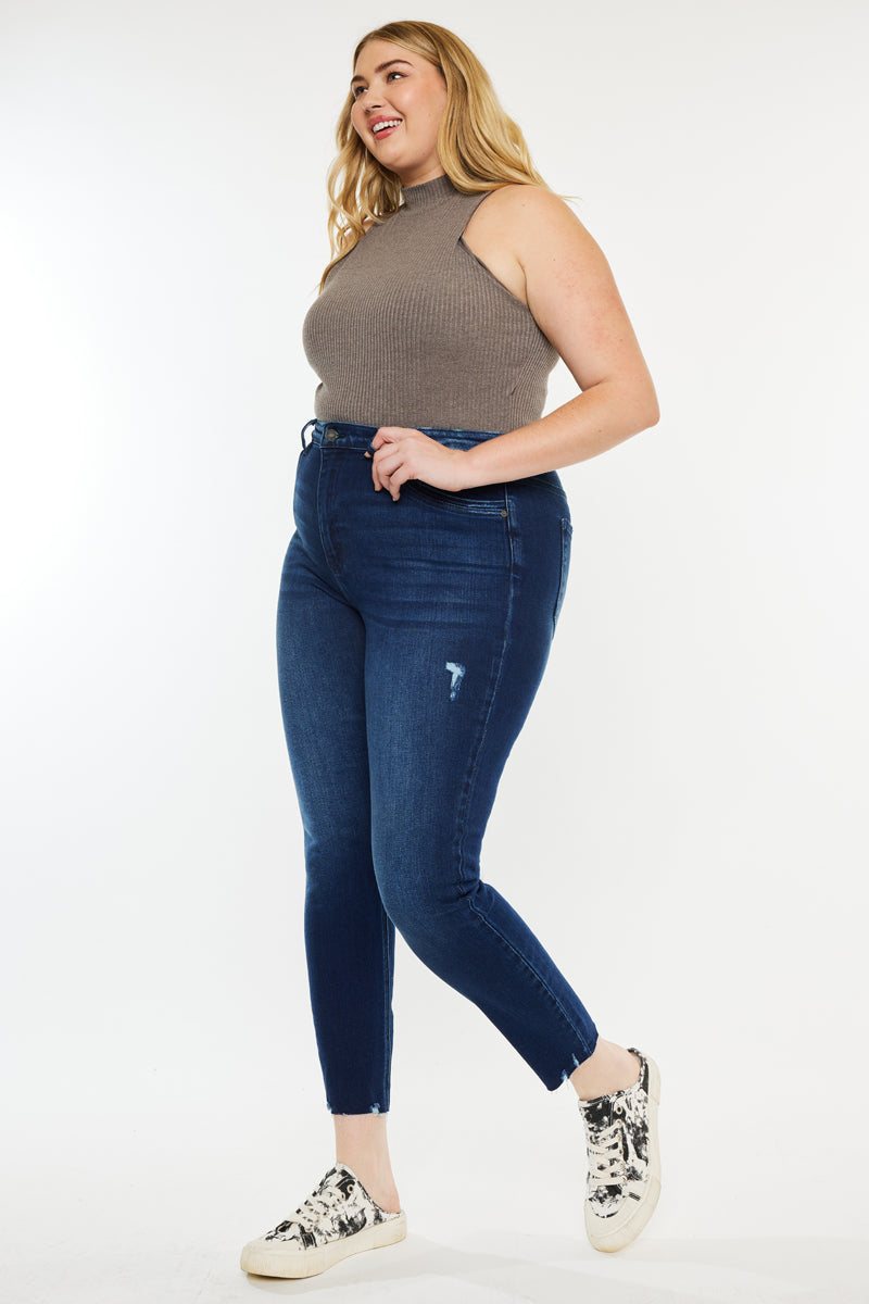 Karol High Rise Ankle Skinny Jeans ( Plus Size) - Official Kancan USA