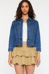 Marilou Peplum Denim Jacket - Official Kancan USA