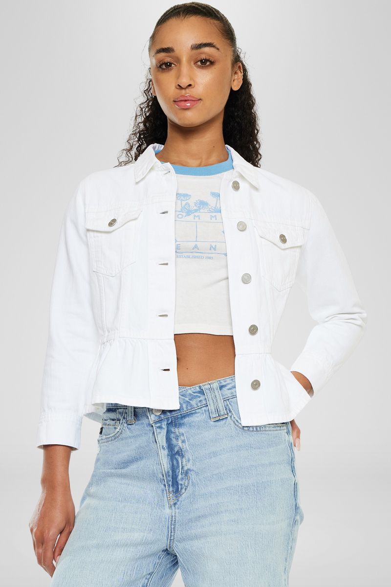 Marilou Peplum Denim Jacket - Official Kancan USA