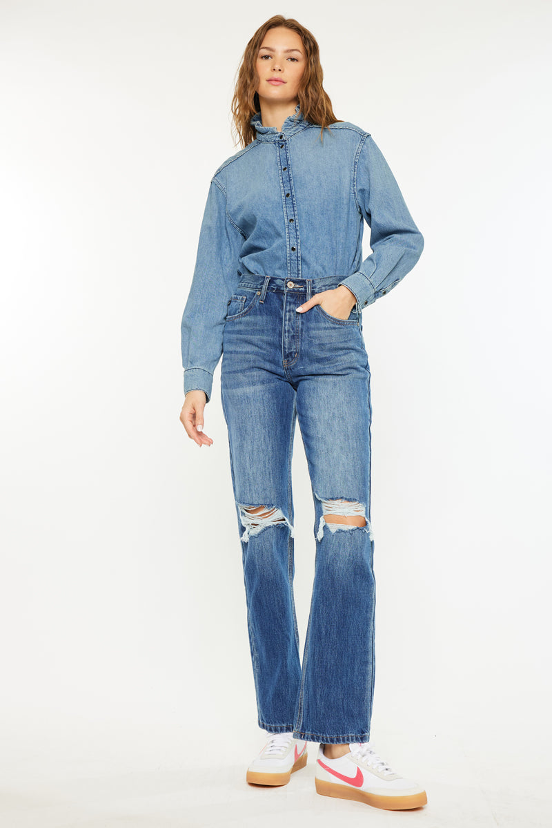 Dixon Ultra High Rise 90's Boyfriend Jeans - Official Kancan USA