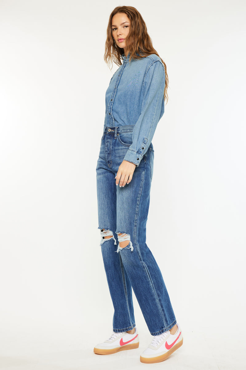 Dixon Ultra High Rise 90's Boyfriend Jeans - Official Kancan USA