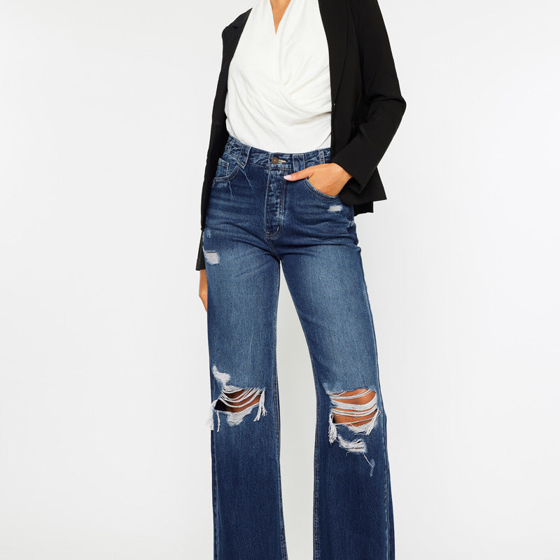 Jules Ultra High Rise 90's Flare Jeans - Official Kancan USA