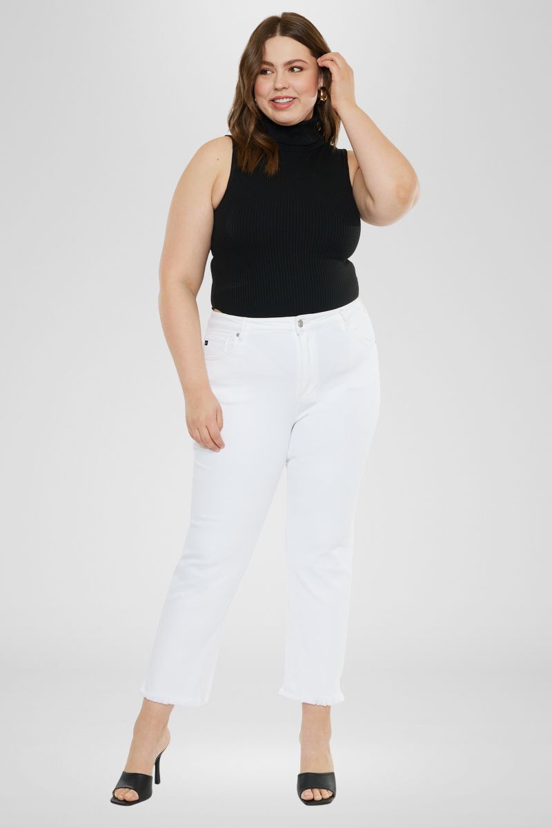 Rita High Rise Slim Straight Jeans (Plus Size) - Official Kancan USA