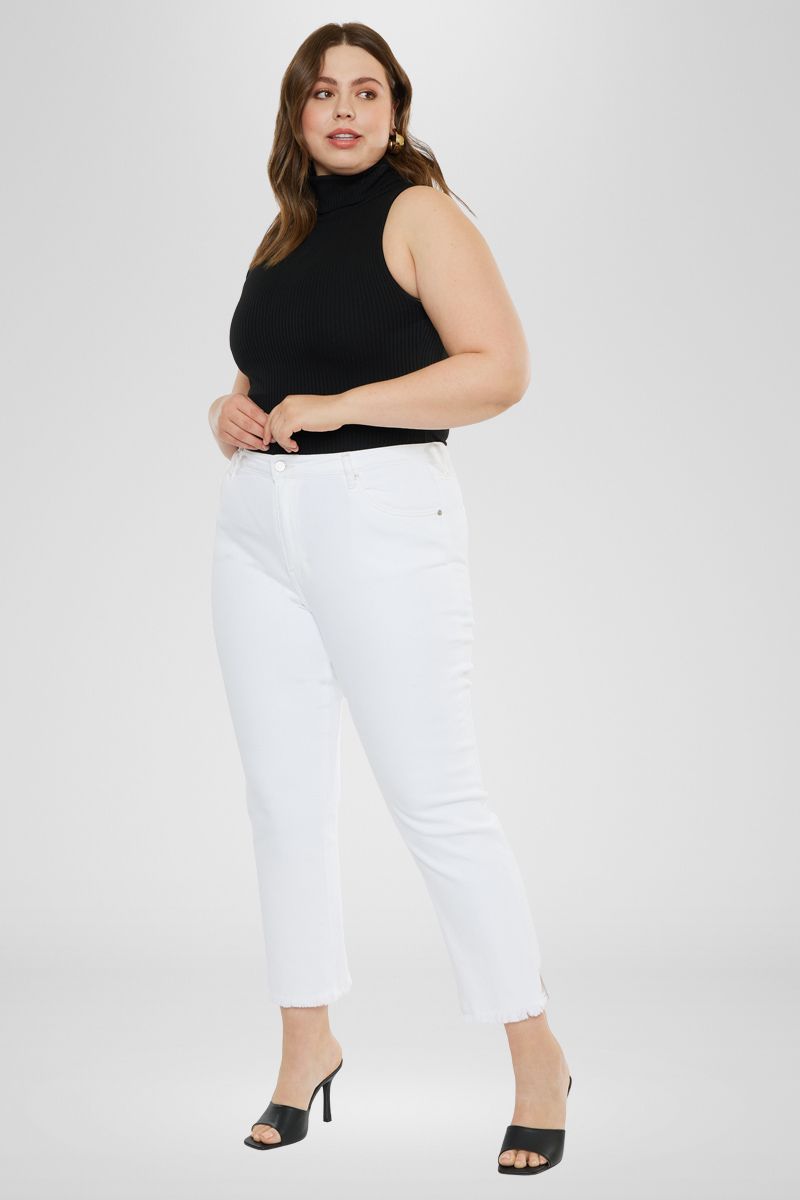 Rita High Rise Slim Straight Jeans (Plus Size) - Official Kancan USA