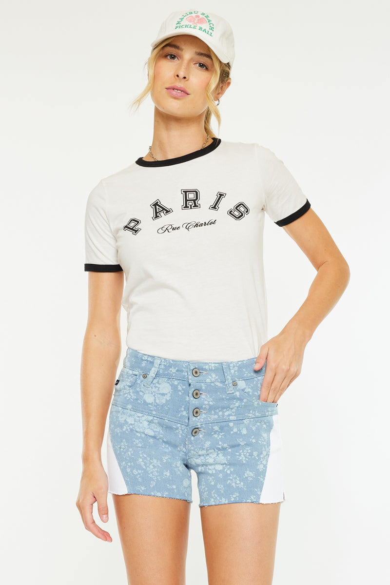 Smith Mid Rise Contrast Shorts - Official Kancan USA