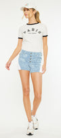 Smith Mid Rise Contrast Shorts - Official Kancan USA