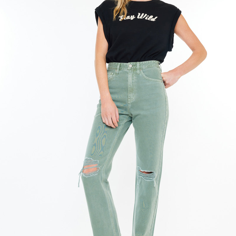 Mari Ultra High Rise 90's Straight Leg Jeans - Official Kancan USA