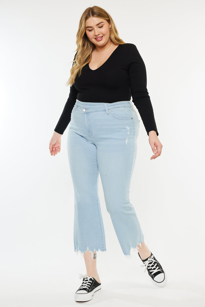 Anahi High Rise Kick Flare Jeans Plus Size