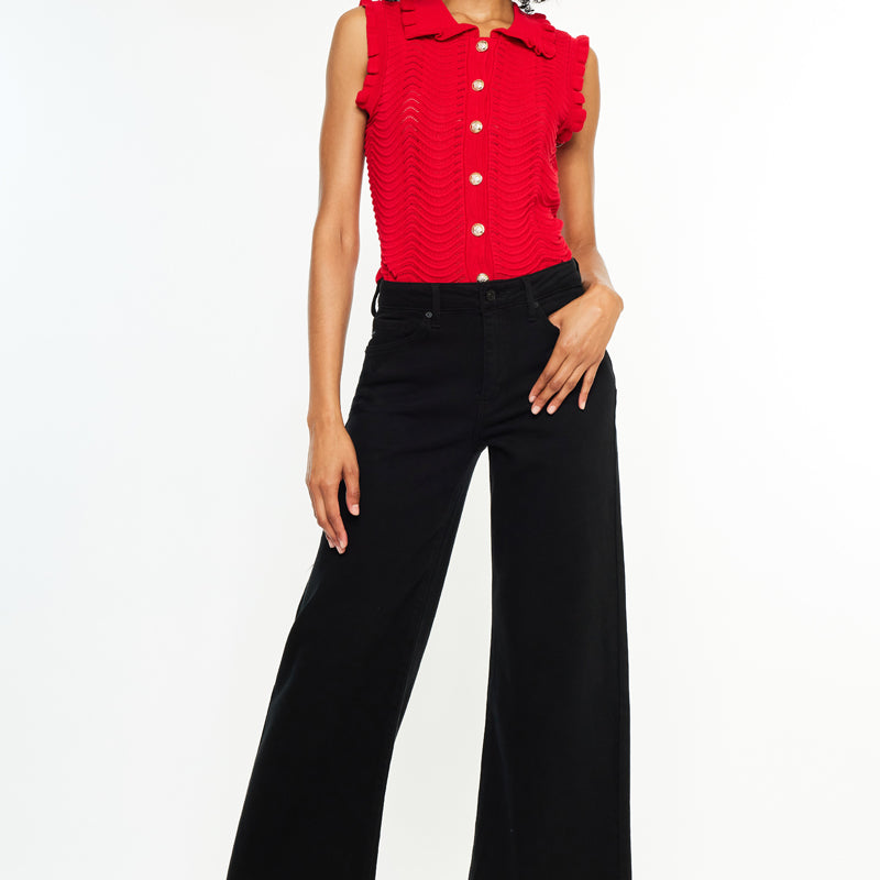 Dianella High Rise Crop Wide Leg Jeans - Official Kancan USA