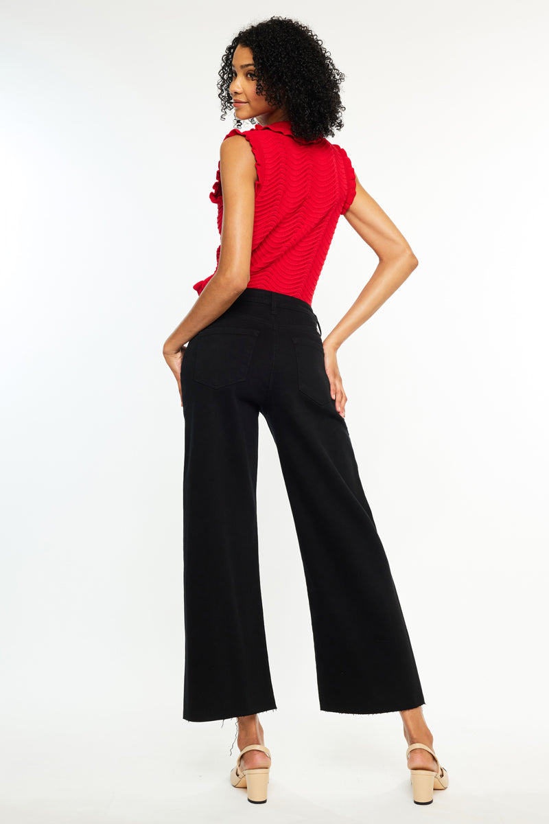 Dianella High Rise Crop Wide Leg Jeans - Official Kancan USA