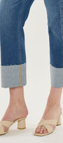 Gisela Mid Rise Crop Straight Jeans (Plus Size) - Official Kancan USA
