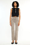 Pheonix High Rise Leopard Straight Jeans - Official Kancan USA