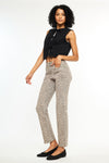 Pheonix High Rise Leopard Straight Jeans - Official Kancan USA