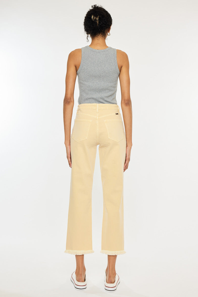 Peppermint High Rise Cropped Straight - Official Kancan USA