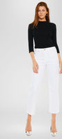 Zahra High Rise Cropped Straight Leg Jeans - Official Kancan USA