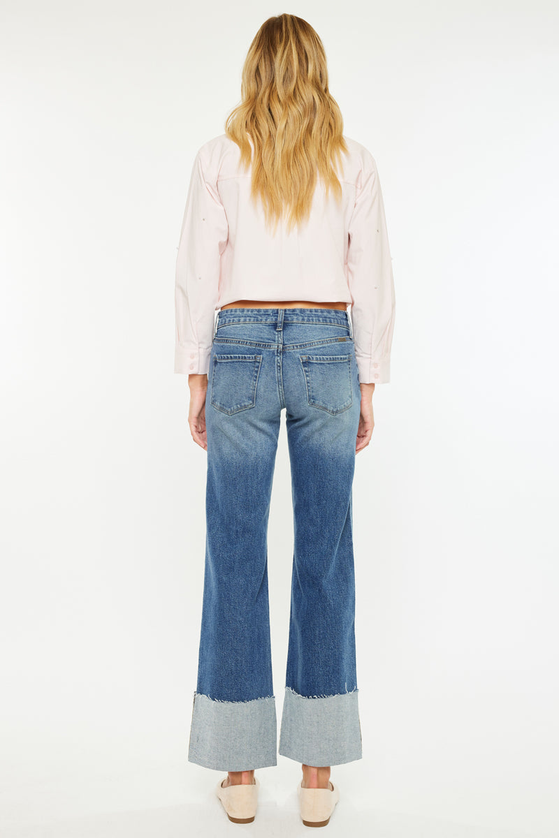 Sierra Mid Rise Wide Leg Jeans - Official Kancan USA