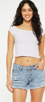 Presley Mid Rise Boyfriend Shorts - Official Kancan USA