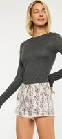 Python High Rise Printed Shorts - Official Kancan USA
