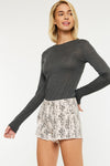 Python High Rise Printed Shorts - Official Kancan USA