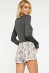 Python High Rise Printed Shorts - Official Kancan USA