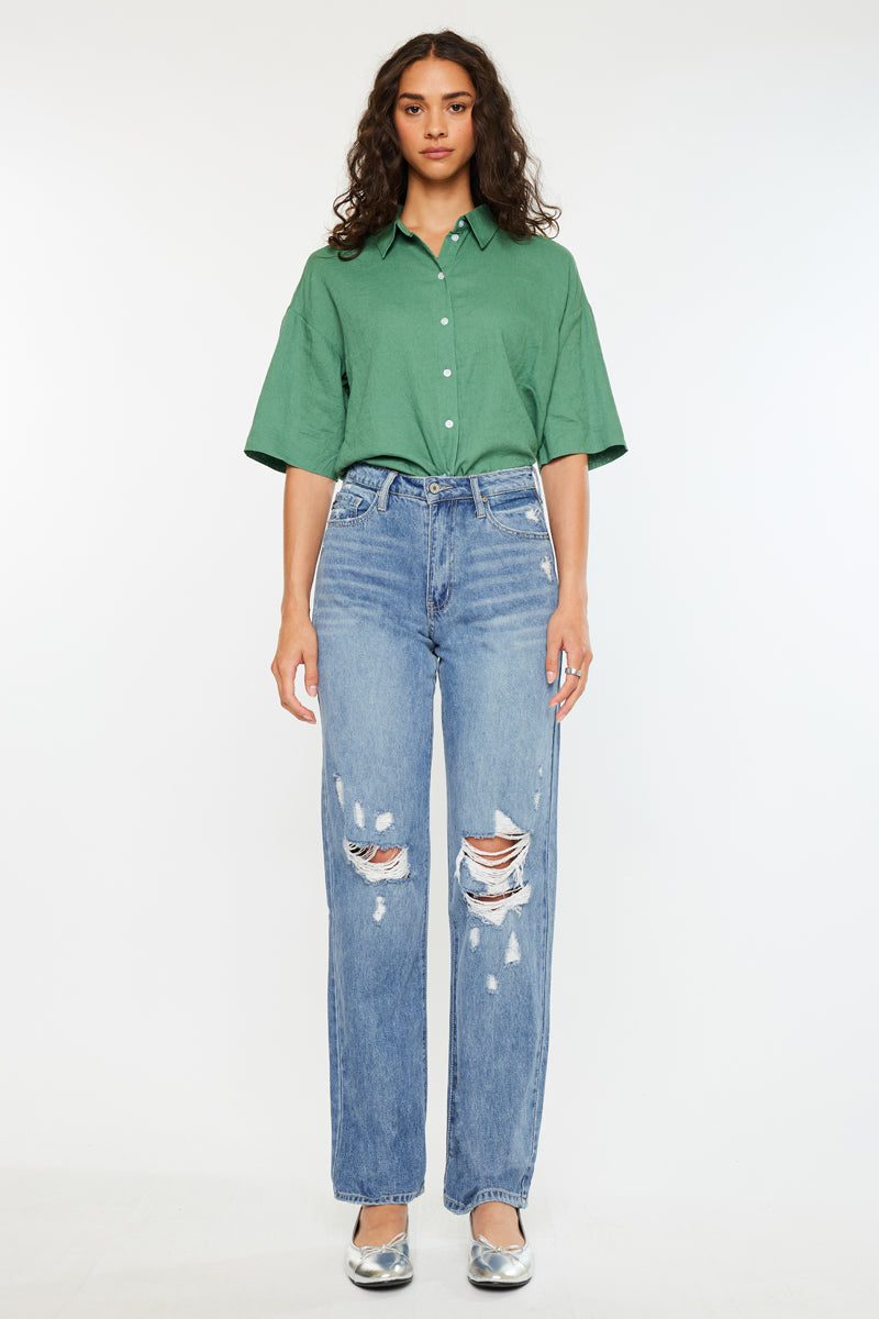 Wrene Ultra High Rise 90's Boyfriend Jeans - Official Kancan USA