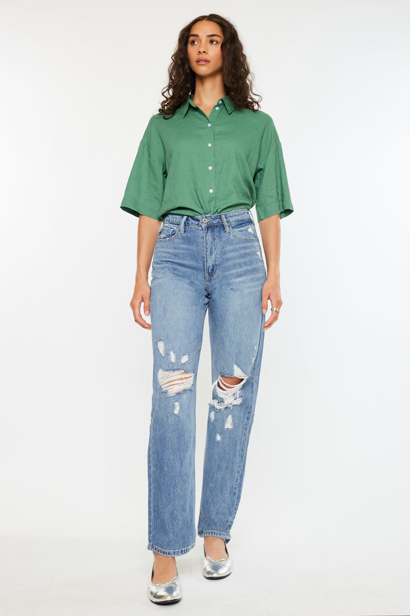 Wrene Ultra High Rise 90's Boyfriend Jeans - Official Kancan USA