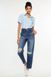 Blossom Ultra High Rise Belted Mom Jeans - Official Kancan USA