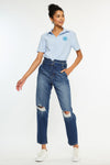 Blossom Ultra High Rise Belted Mom Jeans - Official Kancan USA
