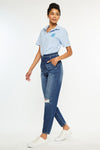 Blossom Ultra High Rise Belted Mom Jeans - Official Kancan USA
