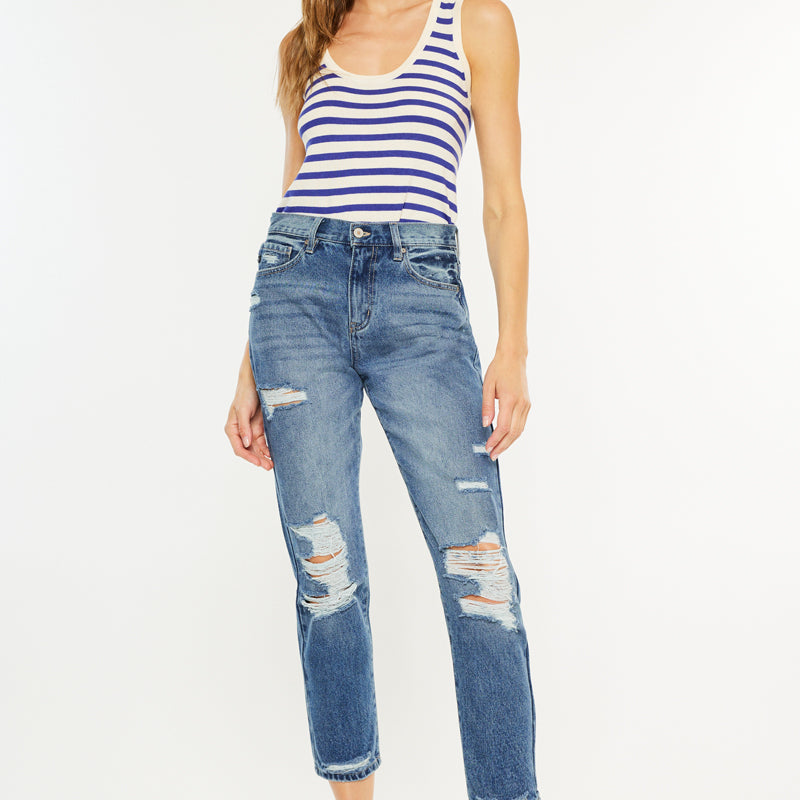Kerrigan Ultra High Rise Mom Jeans - Official Kancan USA