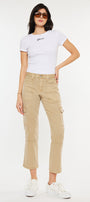 Lavinia High Rise Slim Straight Leg Caro Pants - Official Kancan USA
