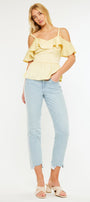 Erin High Rise Slim Straight Leg Jeans - Official Kancan USA